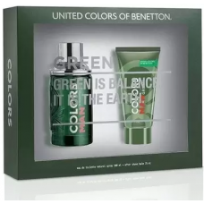 Kit Colors de Benetton Man Green ( Perfume 100ml + After Shave 75ml )