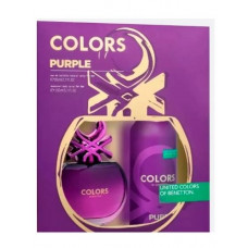 Kit Benetton Colors Purple For Her (Perfume 80ml + Deo Spray 150ml)
