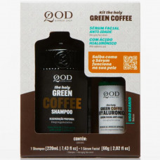 Kit Shampoo Café Verde 220ml + Serum Facial com Ácido Hialurônico 60g