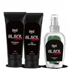 Kit Everlast Black Extrême ( Body Splash 100ml + Gel Pós Barba 100ml + Shampoo 100ml ) TESTER