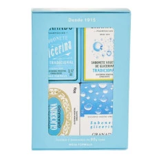 Kit Sabonetes Glicerina Tradicional Histórico 4 x 90g
